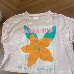 Zara Kids Pink Aloha Sun T-Shirt